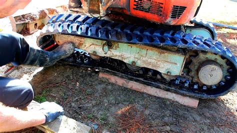 best way to take tracks off mini excavator|mini excavator tracks replacement.